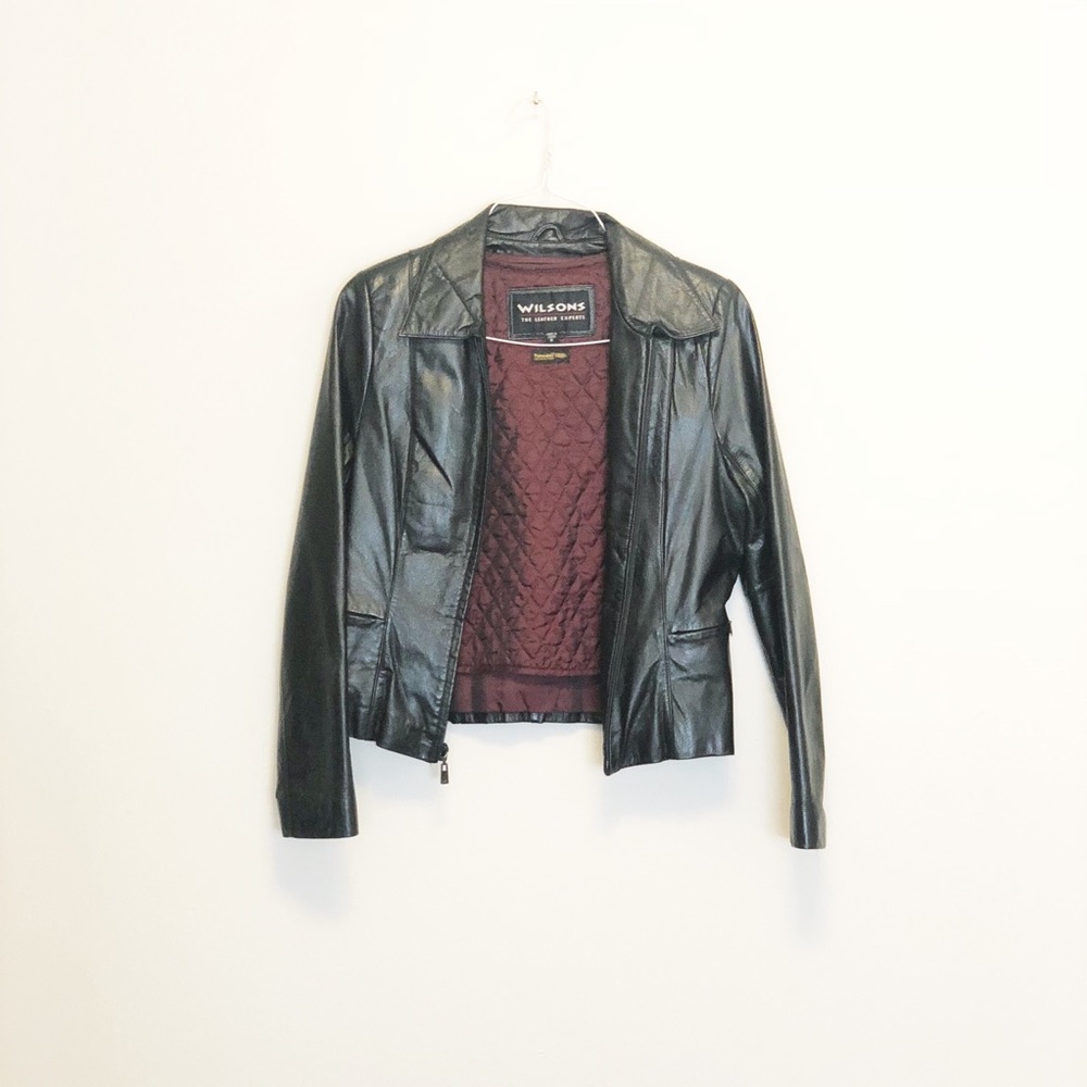 Black Leather Jacket by Wilson’s, Size S